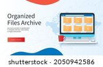 organized files archive concept.... | Shutterstock .eps vector #2050942586