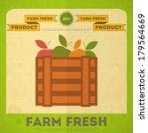 Farm Organic Food Poster. Retro ...