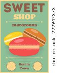 Macaroons. Retro Poster For...