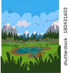 marshy cartoon landscape. all... | Shutterstock .eps vector #180431603