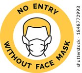 no entry without face mask.... | Shutterstock .eps vector #1848772993
