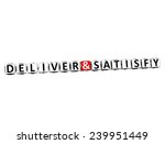 3d word deliver and satisfy on... | Shutterstock . vector #239951449