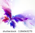 Abstract Butterfly With Blue ...