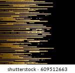 banner with gold texture lines... | Shutterstock .eps vector #609512663