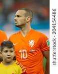 Small photo of SAO PAULO, BRAZIL - July 9, 2014: Wesley Sneijder during the World Cup Semi-finals game between Netherlands and Argentina at Arena Corinthians