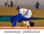Small photo of Santiago, Chile, October 28, 2023, Kristine Jimenez (PAN) vs Astrid Gavidia (ECU) during Judo - women -57kg at the 2023 Pan American Games