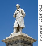 Small photo of Monument to the Sicilian Admiral and politician Ruggiero Settimo on public display in Piazza Ruggiero Settimo in Palermo, Sicily.