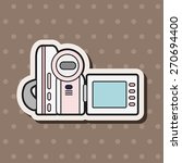 video camera  cartoon stickers... | Shutterstock . vector #270694400
