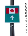 Sign post showing way to canada ...