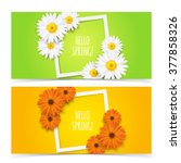 bright spring banners design.... | Shutterstock .eps vector #377858326