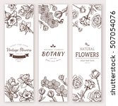 flower vintage styled sketch... | Shutterstock .eps vector #507054076
