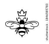 queen bee glyph icon. clipart... | Shutterstock .eps vector #1846585783