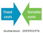 fixed cost vs variable cost... | Shutterstock .eps vector #2055931976