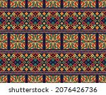 ikat geometric folklore... | Shutterstock .eps vector #2076426736