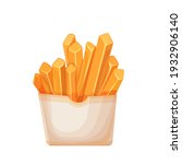 vector french fries in carton... | Shutterstock .eps vector #1932906140
