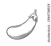 eggplant vegetable outline... | Shutterstock .eps vector #1984738019