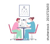 ophthalmologist doctor... | Shutterstock .eps vector #2013723653