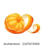 peeled tangerine or mandarin...