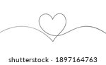 heart continuous one line... | Shutterstock .eps vector #1897164763