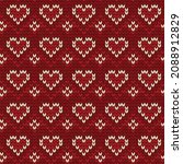 Heart Knitting Seamless Pattern ...