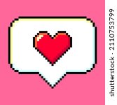 red heart inside speech bubble... | Shutterstock .eps vector #2110753799