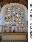 Small photo of ARUNDEL, UK - MAY 5TH 2018: A view inside the Fitzalan Chapel at Arundel Castle in Arundel, West Sussex, UK, on 5th May 2018.