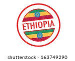 passport style ethiopia rubber... | Shutterstock . vector #163749290