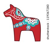 red wooden horse   national... | Shutterstock .eps vector #119367280