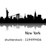 Black Silhouette Of New York ...