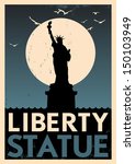 Vintage Liberty Statue Poster