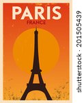 Typographic Paris City Poster...