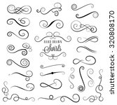 hand drawn swirls and... | Shutterstock .eps vector #320808170