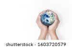 Globe  Earth In Human Hand ...