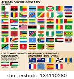 set of flags of sovereign... | Shutterstock . vector #134110280