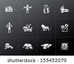 zoo icons in metallic style | Shutterstock .eps vector #155452070