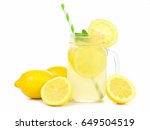 Mason Jar Glass Of Lemonade...