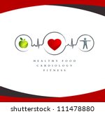 wellness symbol. healthy food... | Shutterstock .eps vector #111478880