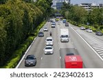 Small photo of Singapore- 2 Feb, 2024: Ayer Rajah Expressway (AYE) located in south west of Singapore. It is one of the major highway in Singapore