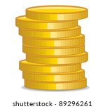 Stacked Golden Coins Free Stock Photo - Public Domain Pictures