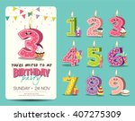birthday anniversary numbers... | Shutterstock .eps vector #407275309