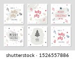 christmas square winter holiday ... | Shutterstock .eps vector #1526557886