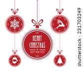 christmas ball red isolated... | Shutterstock .eps vector #231703249