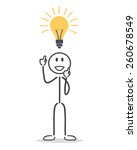man has a good idea  | Shutterstock .eps vector #260678549