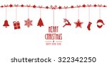 christmas elements hanging on... | Shutterstock .eps vector #322342250