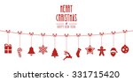 christmas ornaments hanging... | Shutterstock .eps vector #331715420