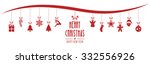 christmas ornaments hanging red ... | Shutterstock .eps vector #332556926