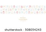 merry christmas colorful icon... | Shutterstock .eps vector #508054243