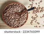 Dry Pinto Beans In Bowl With...