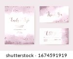 wedding lilac watercolor... | Shutterstock .eps vector #1674591919