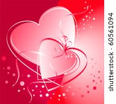 valentine hearts linked | Shutterstock .eps vector #60561094